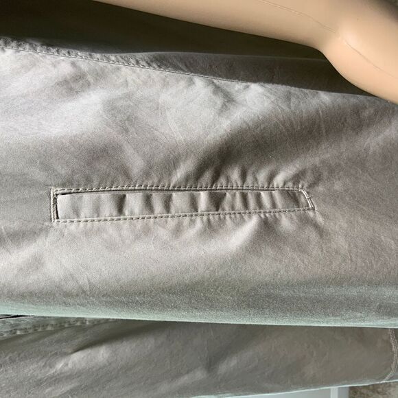 Liz Claiborne Tan Button Front Long Sleeve Normcore Utility Shirtdress Large P - Picture 13 of 16